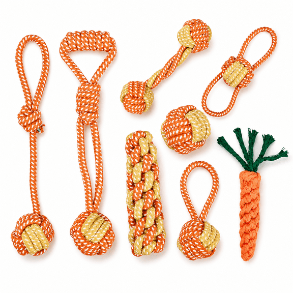 MGEZCOO Durable Dog Toys for Aggressive Chewers - Rope Chew Toys for Dogs - 8 Pack Interactive & Safe Chew Toys for Small & Large Dogs - Fun and Long-Lasting