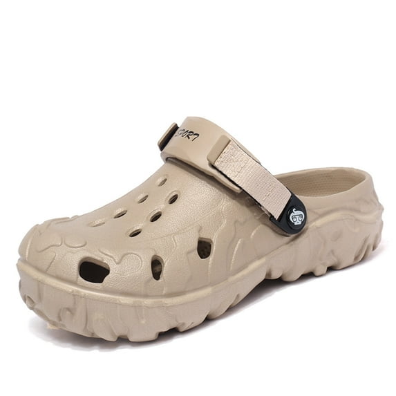 MGEZCOO EVA Clogs for Men, Adjustable Strap Summer Garden Shoes, Breathable Lightweight Slip-On Sandals for Casual Beach Walking