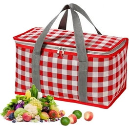 Komiseup Picnic Bag Insulated Beach Bag for Hot or Cold Reusable Cooler Bags with Zippered Top Picnic Basket Collapsible Picnic Beach Food Delivery Outdoor Walmart