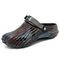 thumbnail image 1 of MGEZCOO Men's Patterned EVA Clogs – Adjustable Strap Water Sandals, Breathable Feather Print Slip-On Shoes for Summer, Beach & Casual Wear, 1 of 8