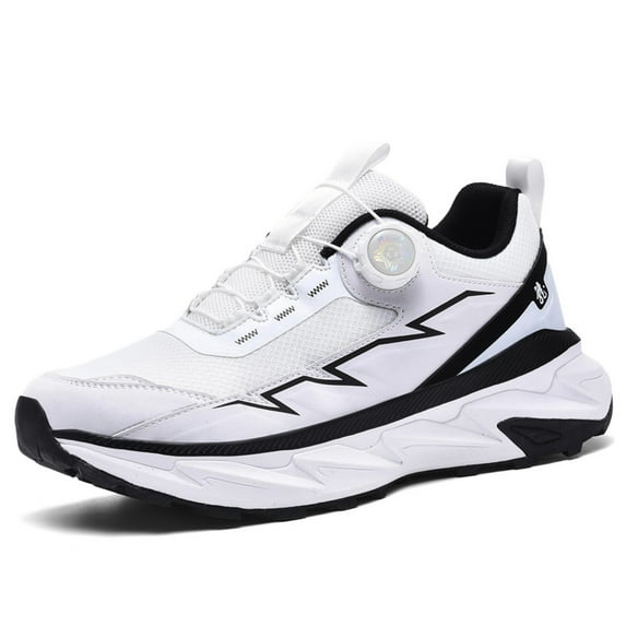 MGEZCOO Men's Running Shoes Lightweight Slip-On Sneakers with Dial, Breathable Walking Gym Shoes