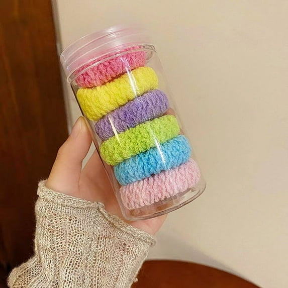 MGEZCOO Multi-Color Ponytail Holder Hair Ties, Multi-Color,6 Ct