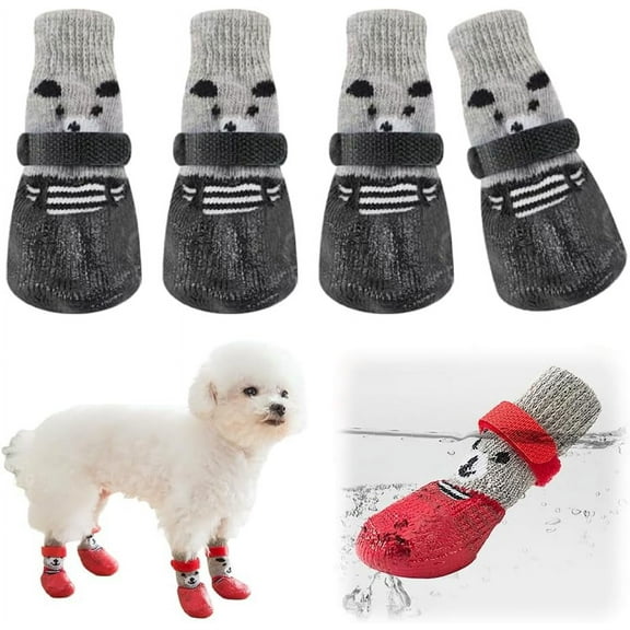 MGEZCOO Pets Waterproof Shoes Waterproof Anti Slip Dog Shoes for Walking, Protectors Dog Shoes Anti-Slip Sole Tape, Paw Protectors with Reflective Straps for Small Medium Large Dog (Blue, M)