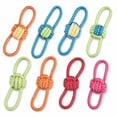 thumbnail image 1 of MGEZCOO Puppy Toys 8 Pack, Dog Rope Toys for Small Medium Dogs, 7.09-7.87 Inch Braided Rope Chew Toys with Loop Knots for Tug, Fetch, Teething and Interactive Play, 1 of 8