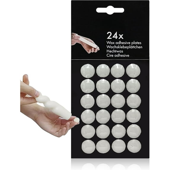 MGEZCOO Taper Candle Wax Dots - 48 pcs Spiral Candle Sticky Dots White Candle Adapter Small Candles Adhesive,Soft Wax for Any Candle Holder Accessories-White