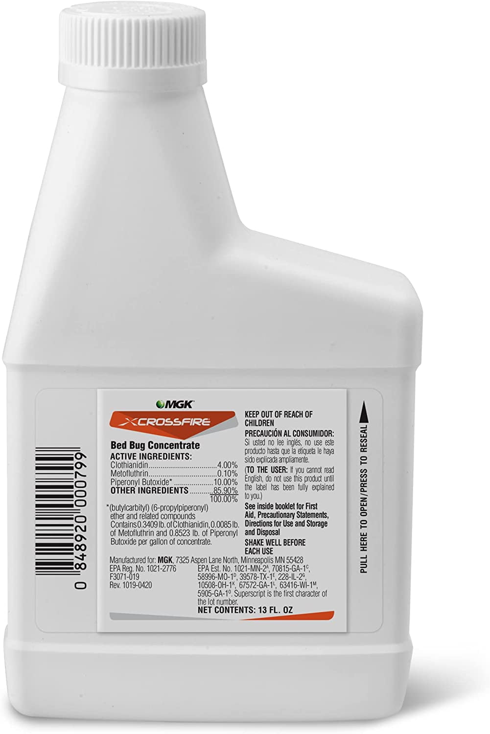 MGK 1852 Crossfire Concentrate 13oz Insecticide, for Bed Bugs, 13 oz