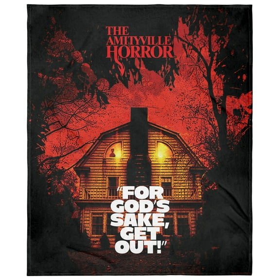 MGM The Amityville Horror Get Out Super Soft And Cuddly Plush Fleece Throw Blanket