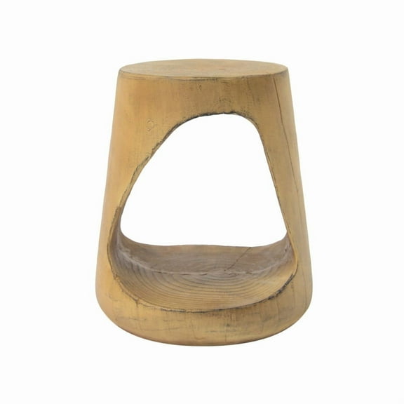 MGO Hollow Side Table, Wood-like texture