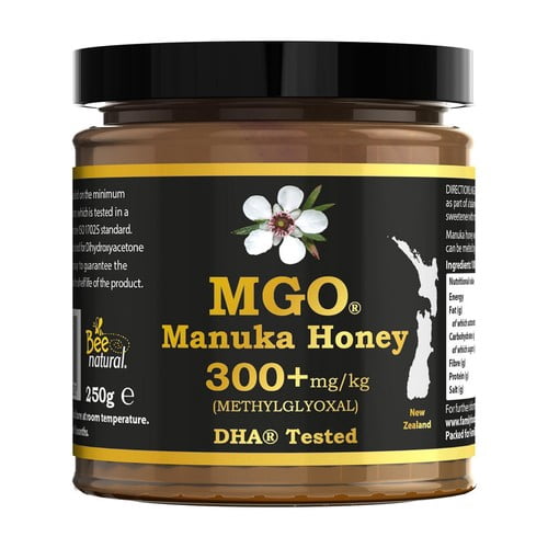 MGO Monofloral Manuka Honey 300+ mg/kg Methylglyoxal 250g, British Import (Pack of 2)