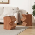 thumbnail image 1 of MGO Side Table, Set of 2 Rectangular Outdoor Side Tables, Decorative Garden Stools for Indoor Outdoor, Accent Table,Patio Side Table,Nesting End Table,Faux Wood Natural Color, 1 of 12