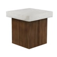 thumbnail image 1 of MGO Square Side Table [Top(Antique white) + Base (Natural)], 1 of 10