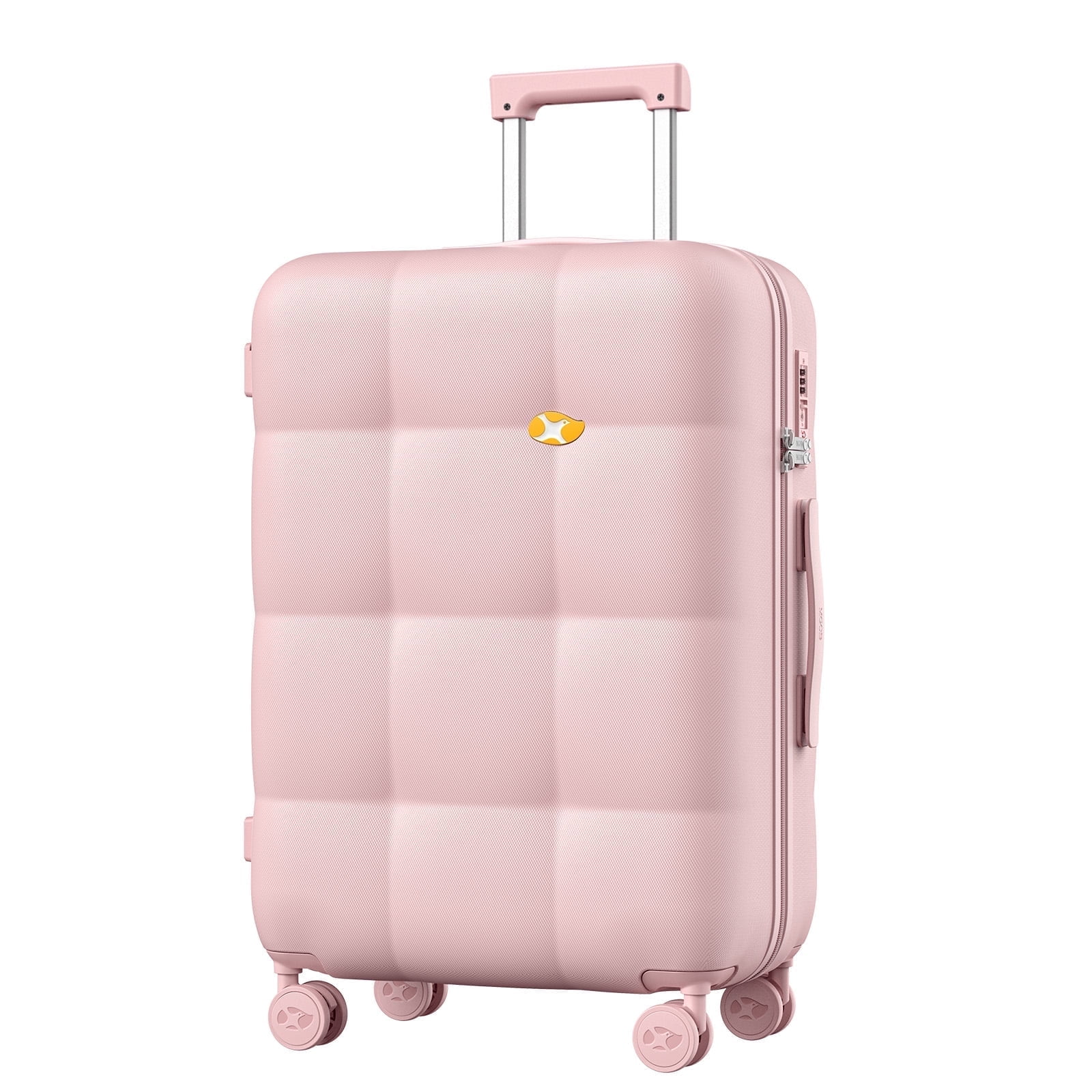 MGB 24" Medium Checked Luggage - PC Durable Hardshell Suitcase with Dual 360° Spinner Wheels & TSA Lock | Airline-Approved, Lightweight Design for Outdoor Travel