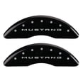 thumbnail image 1 of MGP 4 Caliper Covers Engraved Front 2015/Mustang Engraved Rear 2015/37 Black finish silver ch, 1 of 1
