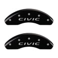 thumbnail image 1 of MGP 4 Caliper Covers Engraved Front 2016/CIVIC Engraved Rear 2016/CIVIC Black finish silver ch, 1 of 6