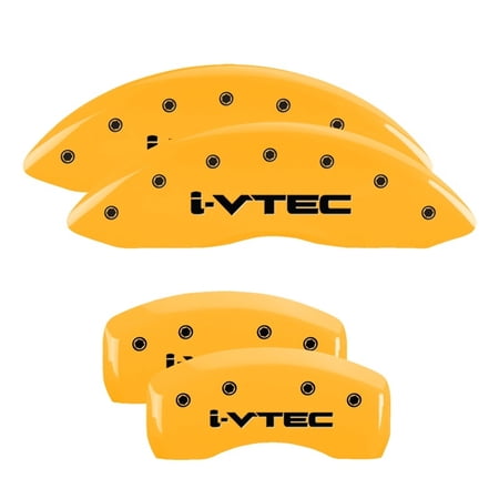 MGP 4 Caliper Covers Engraved Front Acura Engraved Rear ILX Yellow finish black ch Fits select: 2013 ACURA ILX 20 PREMIUM, 2014 ACURA ILX 20 TECH
