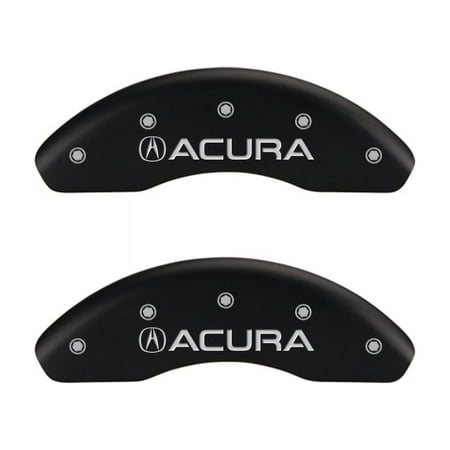 MGP 4 Caliper Covers Engraved Front Acura Engraved Rear TSX Matte Black finish silver ch