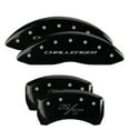 thumbnail image 1 of MGP 4 Caliper Covers Engraved Front Block/Challenger Engraved Rear Vintage Style/RT Blk fnsh slvr ch, 1 of 2