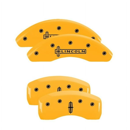MGP 4 Caliper Covers Engraved Front Escalade Engraved Rear ESV Yellow finish black ch Fits select: 2007-2008 CADILLAC ESCALADE LUXURY, 2017 CADILLAC ESCALADE PREMIUM LUXURY