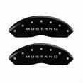 thumbnail image 1 of MGP 4 Caliper Covers Engraved Front Mustang Engraved Rear S197/Bar & Pony Black finish silver ch Fits select: 2005-2009 FORD MUSTANG, 1 of 6