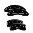 thumbnail image 1 of MGP 4 Caliper Covers Engraved Front Mustang Engraved Rear SN95/GT Black finish silver ch Fits select: 1998 FORD MUSTANG, 1997 FORD MUSTANG GT, 1 of 6