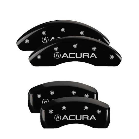 MGP 4 Caliper Covers Engraved Front & Rear Acura Black finish silver ch Fits select: 1999-2003 ACURA 3.2TL, 2001-2003 ACURA 3.2CL TYPE-S