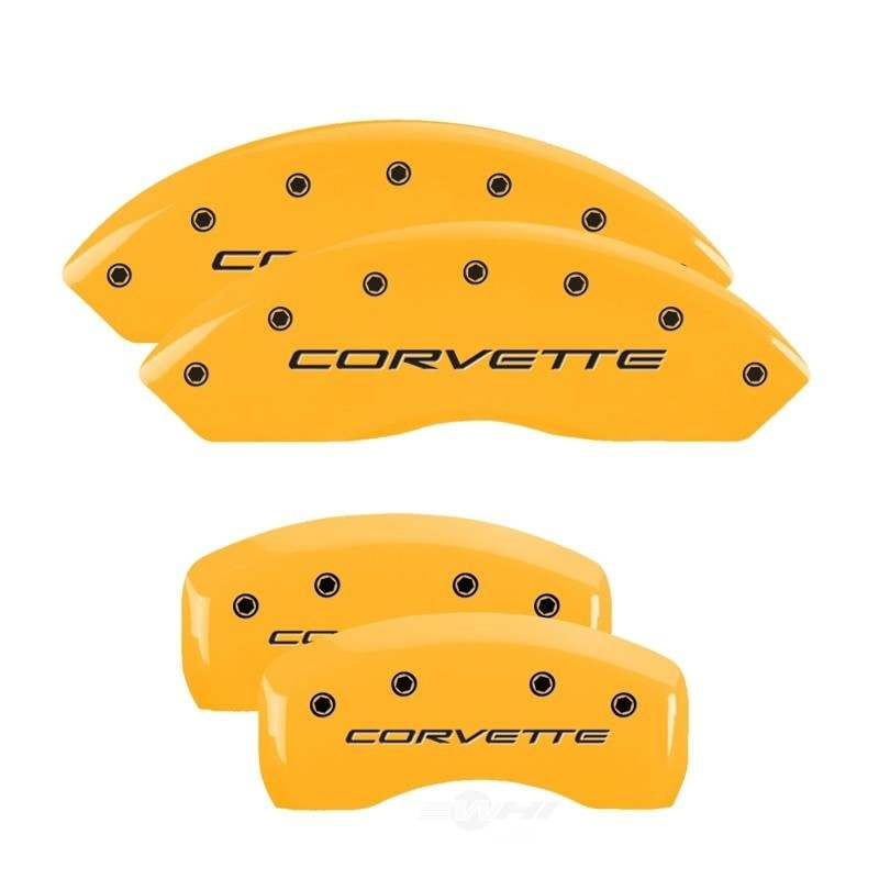 MGP 4 Caliper Covers Engraved Front & Rear C5/Corvette Yellow finish black ch Fits select: 2003-2004 CHEVROLET CORVETTE, 2002 CHEVROLET CORVETTE Z06