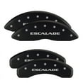 thumbnail image 1 of MGP 4 Caliper Covers Engraved Front & Rear Cursive/Cadillac Matte Black finish silver ch, 1 of 2