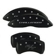 thumbnail image 1 of MGP 4 Caliper Covers Engraved Front & Rear Cursive/Charger Matte Black finish silver ch, 1 of 2