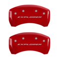 thumbnail image 1 of MGP 4 Caliper Covers Engraved Front & Rear Explorer Red finish silver ch Fits select: 2011-2019 FORD EXPLORER XLT, 1 of 2