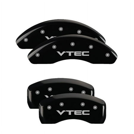 MGP 4 Caliper Covers Engraved Front & Rear Honda Black finish silver ch Fits select: 2000-2009 HONDA S2000