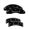 thumbnail image 1 of MGP 4 Caliper Covers Engraved Front & Rear Honda Black finish silver ch Fits select: 2003-2011 HONDA ELEMENT EX, 1 of 2