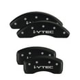 thumbnail image 1 of MGP 4 Caliper Covers Engraved Front & Rear Honda Matte Black finish silver ch, 1 of 2