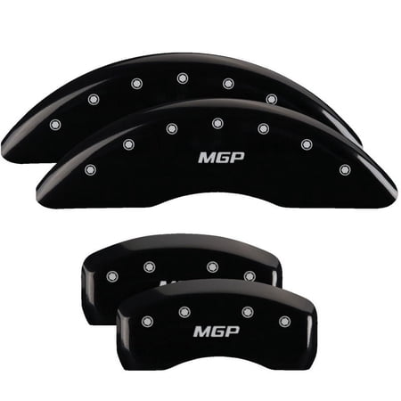 MGP 4 Caliper Covers Engraved Front & Rear JEEP Black finish silver ch Fits select: 2004 JEEP WRANGLER / TJ SPORT, 2003 JEEP WRANGLER / TJ COMMANDO/X