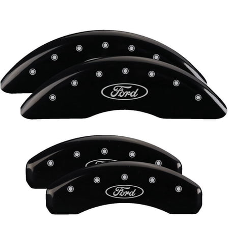 MGP 4 Caliper Covers Engraved Front & Rear MGP Black finish silver ch Fits select: 1999-2003 FORD F150 SVT LIGHTNING, 2004 FORD F-150 HERITAGE SVT LIGHTNING