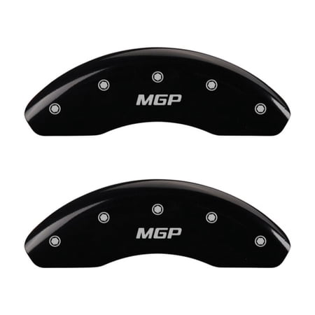 MGP 4 Caliper Covers Engraved Front & Rear MGP Black finish silver ch Fits select: 1999-2004 FORD MUSTANG