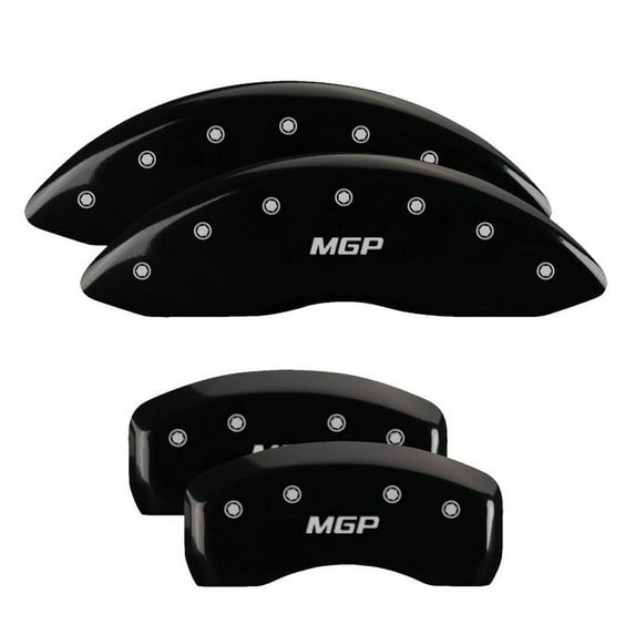 MGP 4 Caliper Covers Engraved Front & Rear MGP Black finish silver ch Fits select: 2002-2003 MITSUBISHI GALANT ES/LS/GTZ, 2001 MITSUBISHI GALANT ES/GTZ
