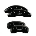 thumbnail image 1 of MGP 4 Caliper Covers Engraved Front & Rear MGP Black finish silver ch Fits select: 2002 HONDA ACCORD SE, 1998-2001 HONDA ACCORD EX, 1 of 2