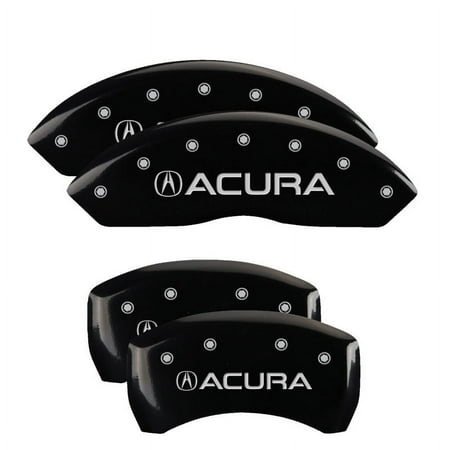 MGP 4 Caliper Covers Engraved Front & Rear MGP Black finish silver ch Fits select: 2004-2008 ACURA TSX