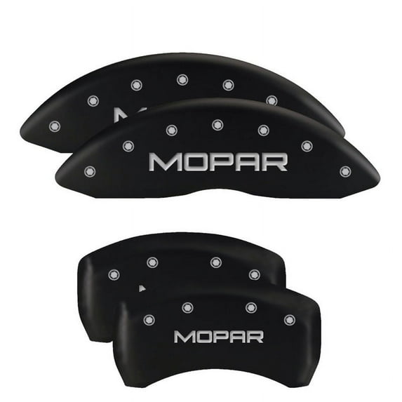 MGP 4 Caliper Covers Engraved Front & Rear MGP Black finish silver ch Fits select: 2005-2006,2012 CHRYSLER 300C SRT-8