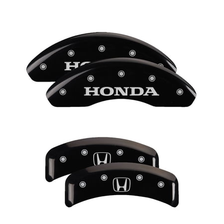 MGP 4 Caliper Covers Engraved Front & Rear MGP Black finish silver ch Fits select: 2007 HONDA CR-V EX, 2008-2011 HONDA CR-V EXL