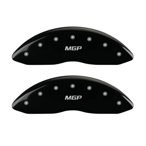 MGP 4 Caliper Covers Engraved Front & Rear MGP Black finish silver ch Fits select: 2009-2019 FORD FLEX SEL
