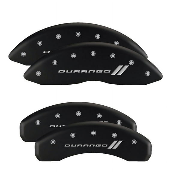 MGP 4 Caliper Covers Engraved Front & Rear MGP Black finish silver ch Fits select: 2010 DODGE RAM 2500, 2010 DODGE RAM 3500