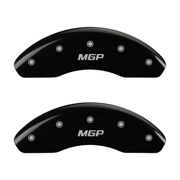 MGP 4 Caliper Covers Engraved Front & Rear MGP Black finish silver ch Fits select: 2011-2014 VOLKSWAGEN JETTA SE
