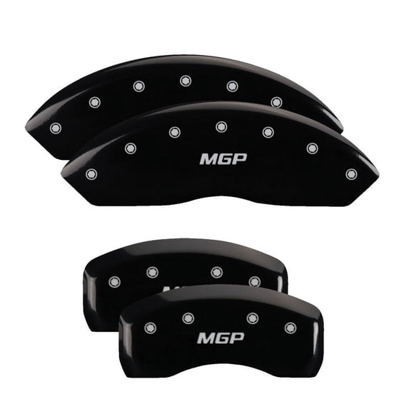 MGP 4 Caliper Covers Engraved Front & Rear MGP Black finish silver ch Fits select: 2012-2017 MERCEDES-BENZ CLS 550