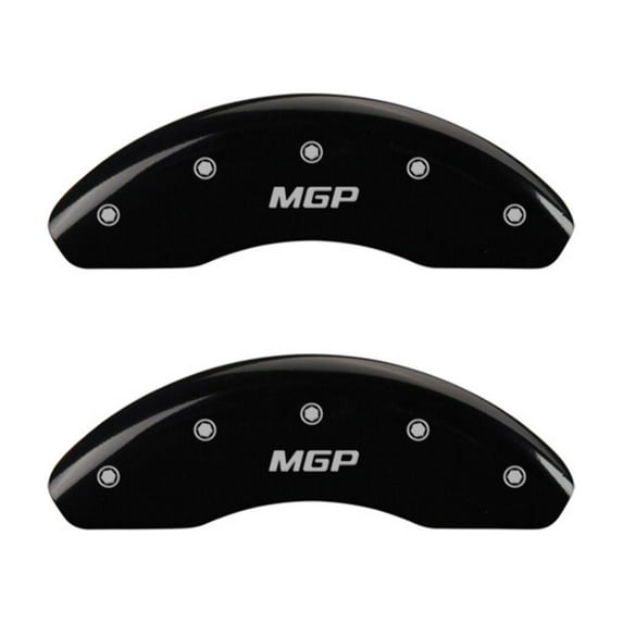 MGP 4 Caliper Covers Engraved Front & Rear MGP Black finish silver ch Fits select: 2013-2016 DODGE DART SXT