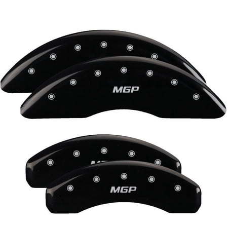MGP 4 Caliper Covers Engraved Front & Rear MGP Black finish silver ch Fits select: 2013 CADILLAC CTS PREMIUM COLLECTION, 2014-2016 CADILLAC CTS VSPORT PREMIUM