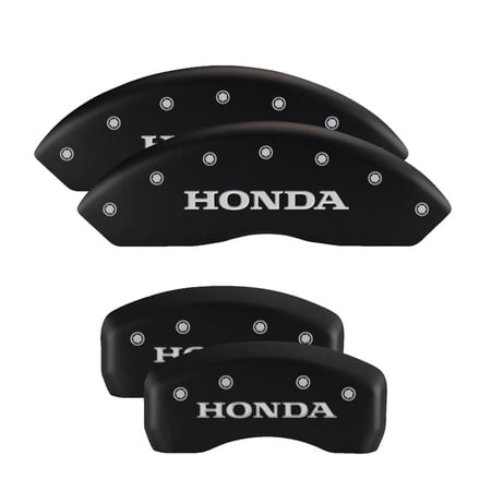 MGP 4 Caliper Covers Engraved Front & Rear MGP Black finish silver ch Fits select: 2014-2015 HONDA CIVIC LX, 2012-2013 HONDA CIVIC EX