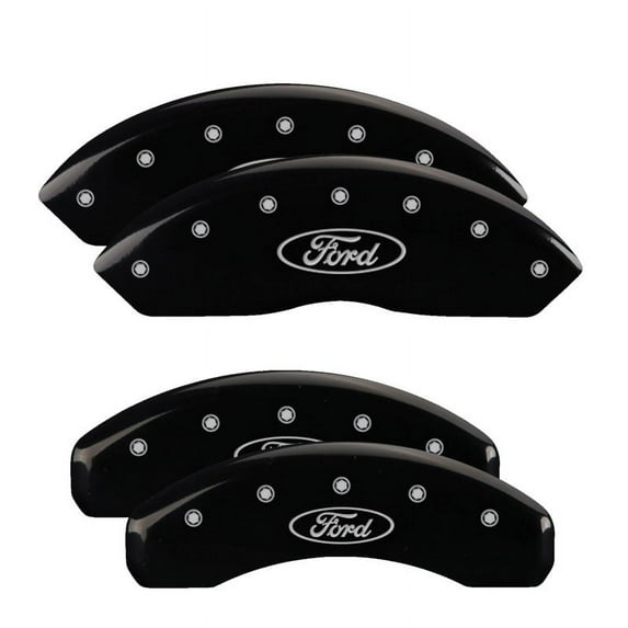 MGP 4 Caliper Covers Engraved Front & Rear MGP Black finish silver ch Fits select: 2015-2017 FORD TRANSIT CONNECT XL, 2014 FORD TRANSIT CONNECT XLT