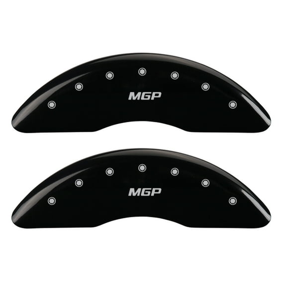 MGP 4 Caliper Covers Engraved Front & Rear MGP Black finish silver ch Fits select: 2017 BMW I3 BEV, 2014-2016 BMW I3 REX