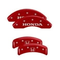 thumbnail image 1 of MGP 4 Caliper Covers Engraved Front & Rear MGP Red finish silver ch Fits select: 2003-2011 HONDA ELEMENT EX, 1 of 6